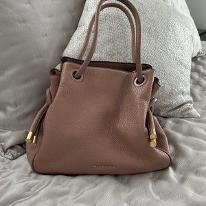 Michael Kors Blush Leather Hobo Purse with gold accents